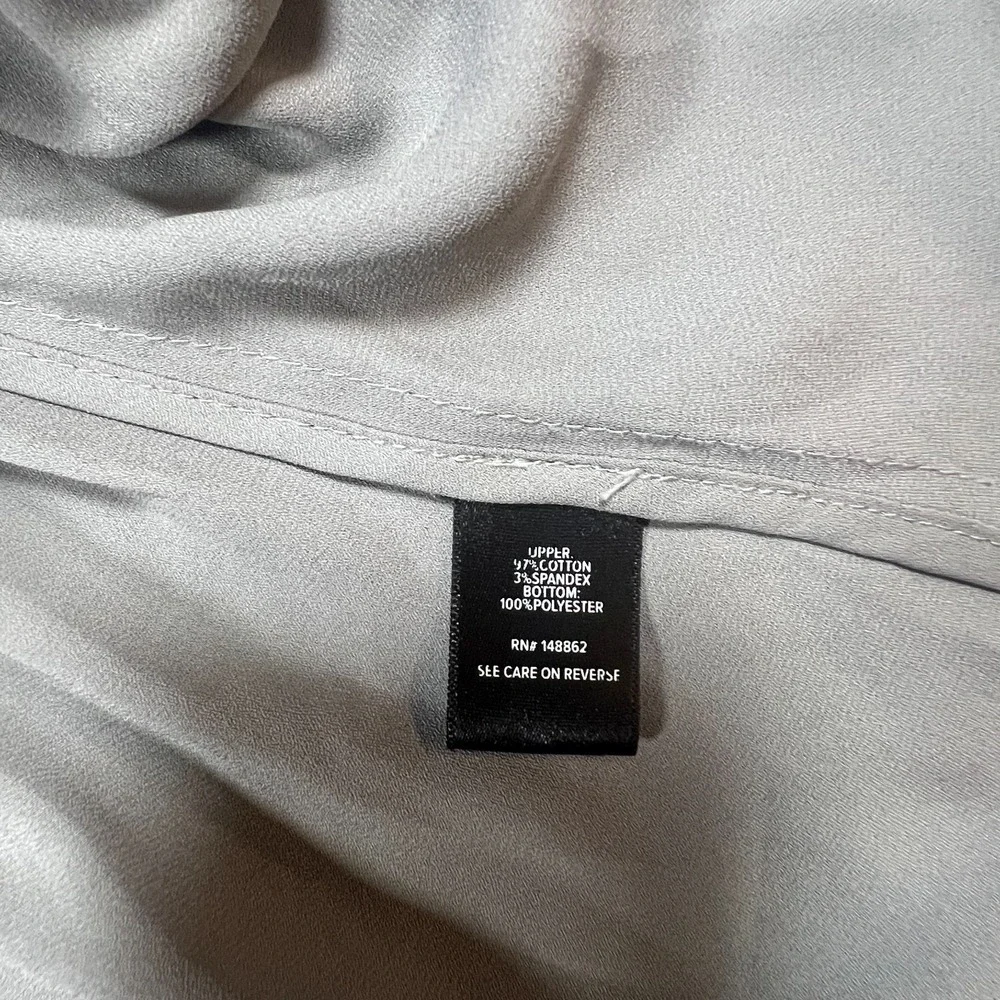 Torrid Twill Fabric Mixed Anorak Womens 2 Gray Cotton Button Front‎ Long Sleeves